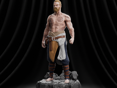 God of War - Baldur 3D-Druckmodell