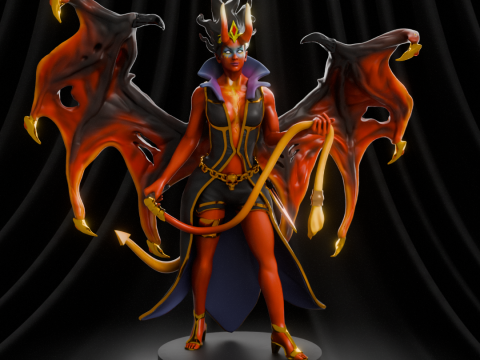 DOTA 2 Queen of Pain Arcana 3D Принт Модель