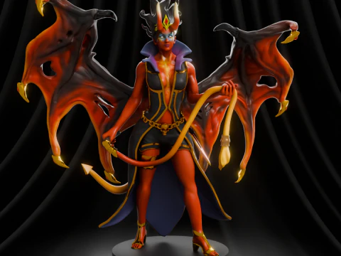 DOTA 2 Queen of Pain Arcana 3D Print Model