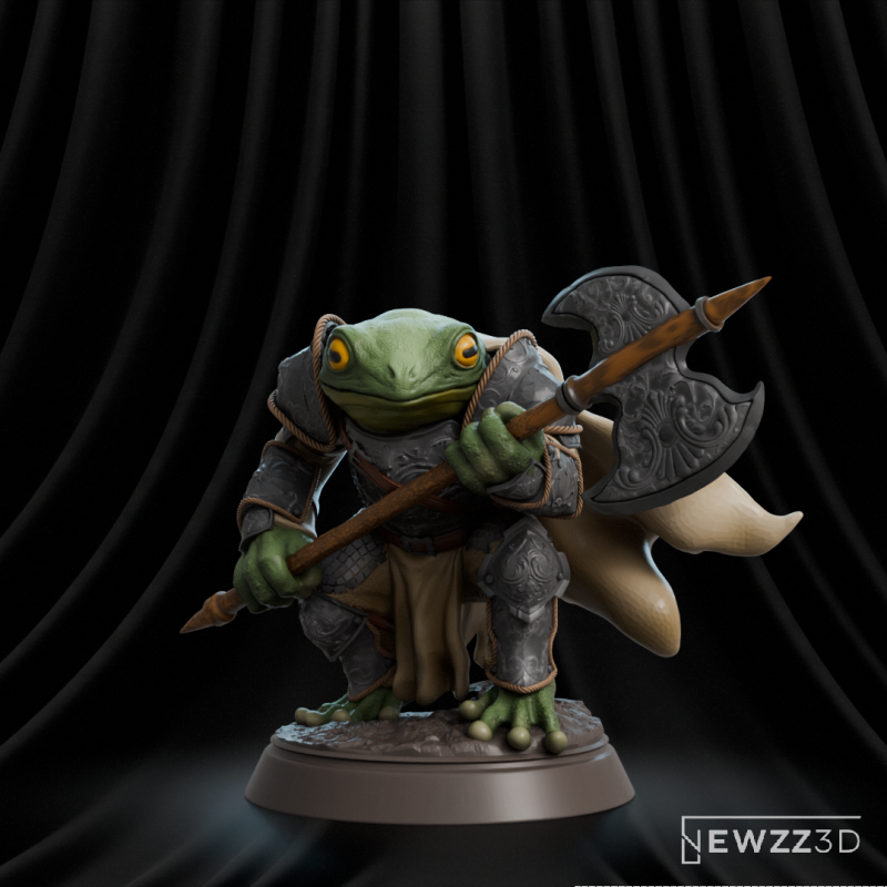 Frog Warrior RPG 3Dプリントモデル .c4d .max .obj .3ds .fbx .stl .blend 