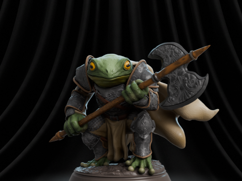 Frog Warrior RPG Modelo de Impressão 3D