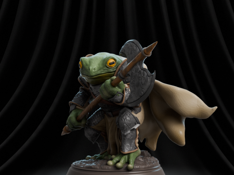 Frog Warrior RPG 3Dプリントモデル