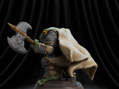 Frog Warrior RPG 3Dプリントモデル