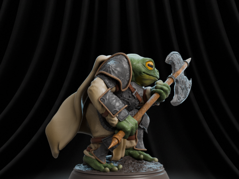 Frog Warrior RPG 3Dプリントモデル