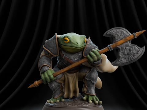 Frog Warrior RPG 3Dプリントモデル