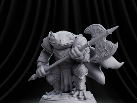 Frog Warrior RPG 3Dプリントモデル