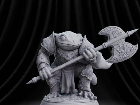 Frog Warrior RPG 3Dプリントモデル