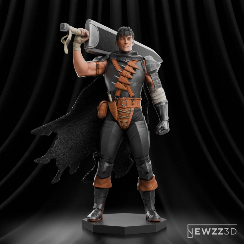 Guts - Berserk Modèles 3D en vedette .c4d .max .obj .3ds .fbx .stl .blend