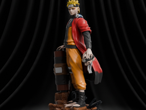 Naruto Sennin Mode 3Dプリントモデル