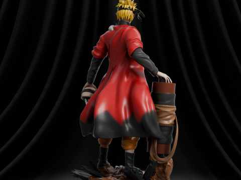 Naruto Sennin Mode 3Dプリントモデル
