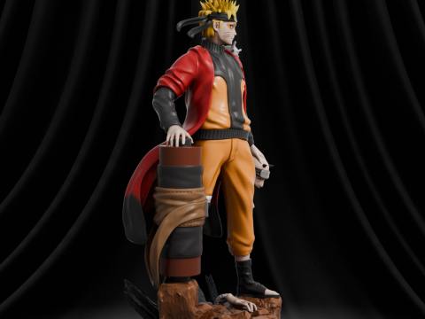 Naruto Sennin Mode 3Dプリントモデル