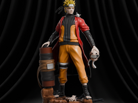 Naruto Sennin Mode 3Dプリントモデル