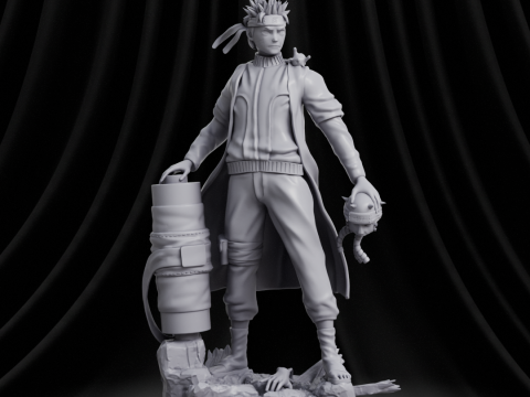 Naruto Sennin Mode 3Dプリントモデル