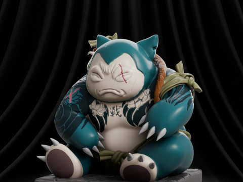 Pokemon Snorlax Yakuza 3D Print Model