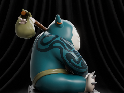 Pokemon Snorlax Yakuza 3D Print Model