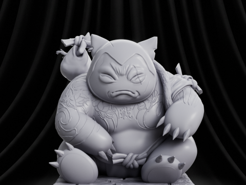 Pokemon Snorlax Yakuza 3D Print Model