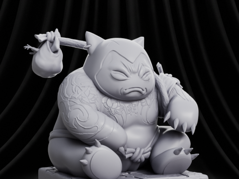 Pokemon Snorlax Yakuza 3D Print Model