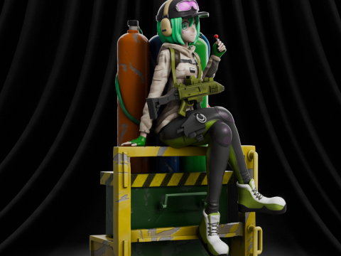 Ela Bosak Rainbow Six Anime 3D Print Model
