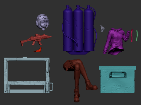 Ela Bosak Rainbow Six Anime 3D Print Model