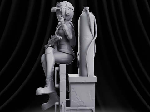 Ela Bosak Rainbow Six Anime 3D Print Model