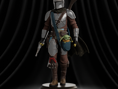 Din Djarin Mandalorian Mando 3D Принт Модель