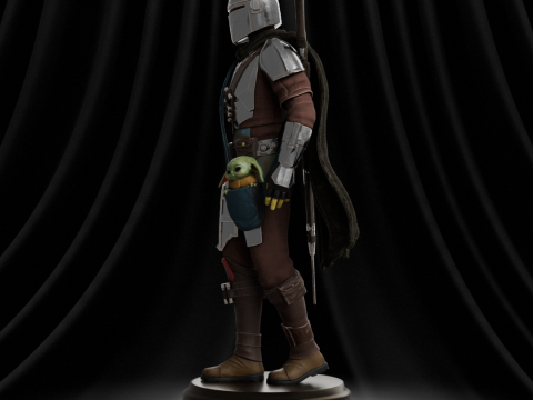 Din Djarin Mandalorian Mando 3D Принт Модель