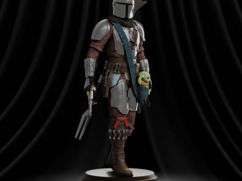 Din Djarin Mandalorian Mando 3D Принт Модель
