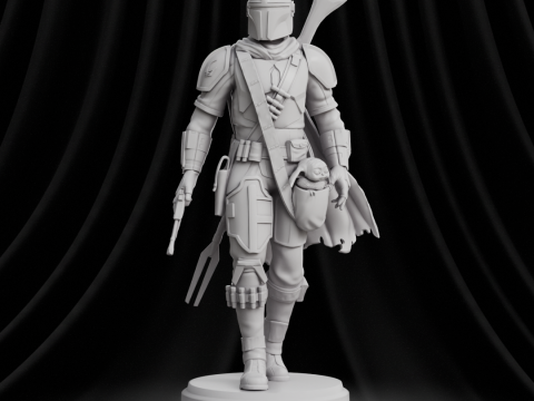Din Djarin Mandalorian Mando 3D Принт Модель