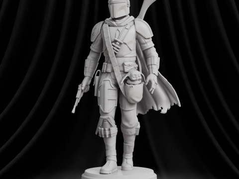 Din Djarin Mandalorian Mando 3D Принт Модель