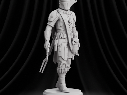 Din Djarin Mandalorian Mando 3D Принт Модель