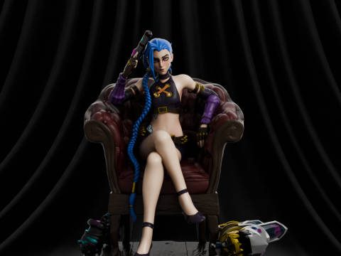 Jinx Arcane Custom 3D Print Model