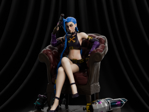 Jinx Arcane Custom 3D Print Model