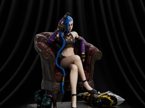 Jinx Arcane Custom 3D Print Model