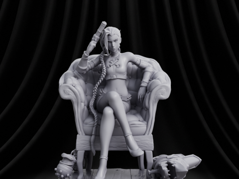 Jinx Arcane Custom 3D Print Model
