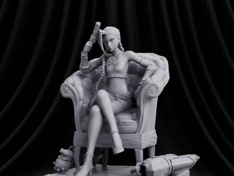 Jinx Arcane Custom 3D Print Model