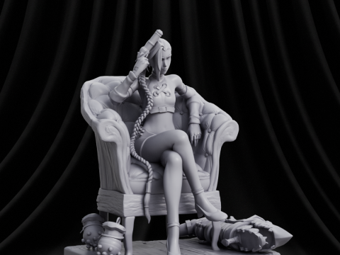 Jinx Arcane Custom 3D Print Model
