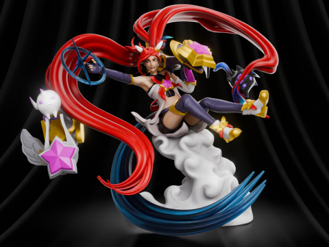 Jinx Star Guardian League of Legends Modelo de Impressão 3D