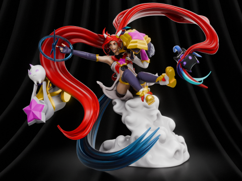 Jinx Star Guardian League of Legends Modelo de Impressão 3D