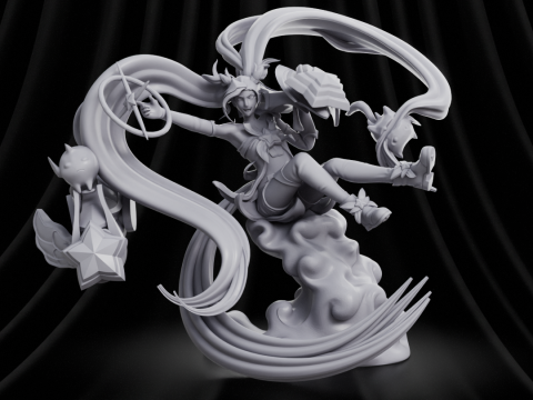 Jinx Star Guardian League of Legends Modelo de Impressão 3D