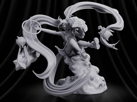 Jinx Star Guardian League of Legends Modelo de Impressão 3D