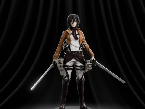Mikasa Ackerman - Attack on Titan 3D प्रिंट मॉडल