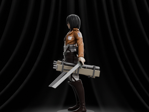 Mikasa Ackerman - Attack on Titan 3D प्रिंट मॉडल