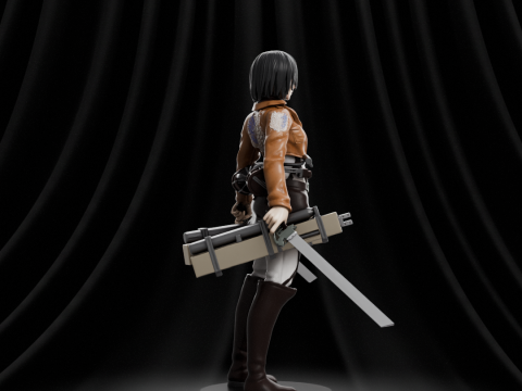 Mikasa Ackerman - Attack on Titan 3D प्रिंट मॉडल