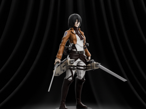 Mikasa Ackerman - Attack on Titan 3D प्रिंट मॉडल