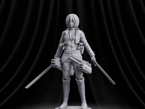 Mikasa Ackerman - Attack on Titan 3D प्रिंट मॉडल