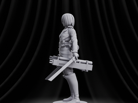 Mikasa Ackerman - Attack on Titan 3D प्रिंट मॉडल