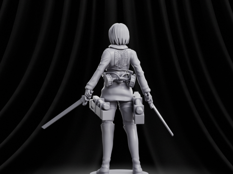Mikasa Ackerman - Attack on Titan 3D प्रिंट मॉडल