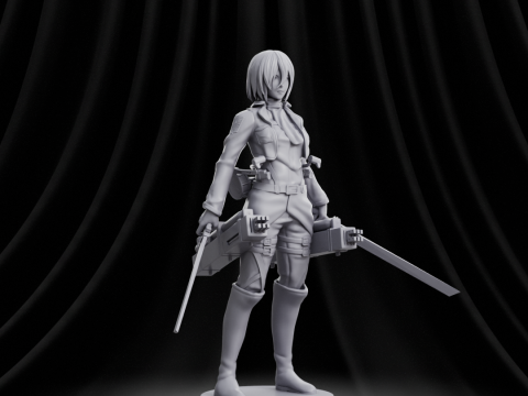 Mikasa Ackerman - Attack on Titan 3D प्रिंट मॉडल