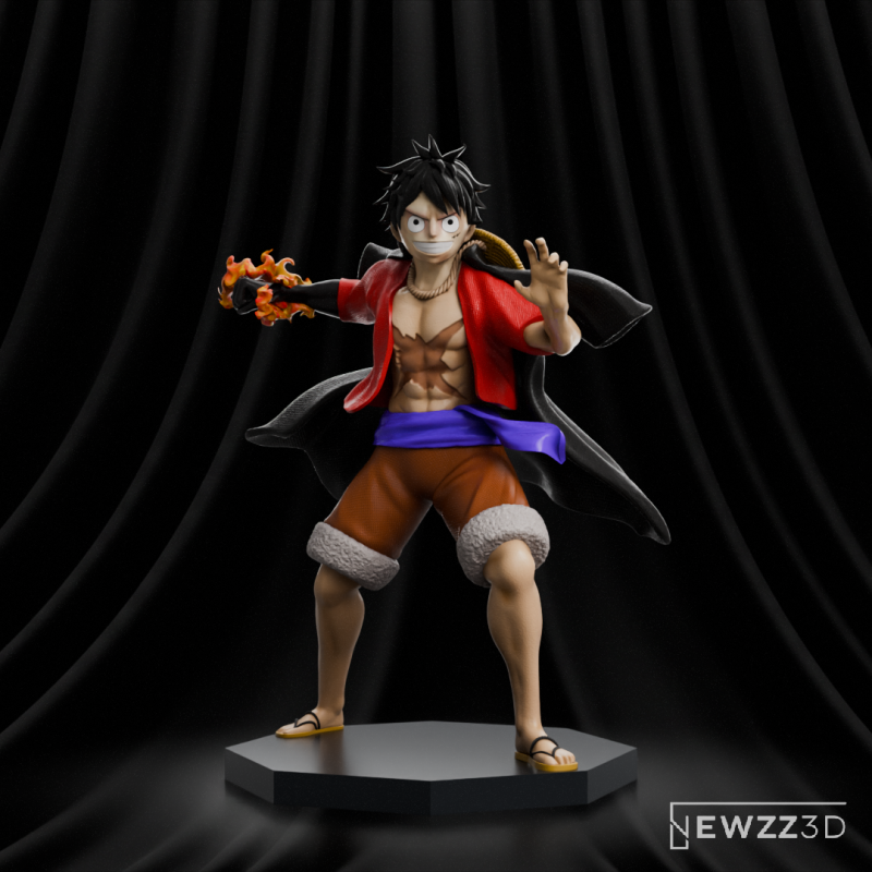 Luffy - One Piece 3Dプリントモデル .c4d .max .obj .3ds .fbx .stl .blend 