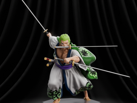 Roronoa Zoro - One Piece 3D Print Model